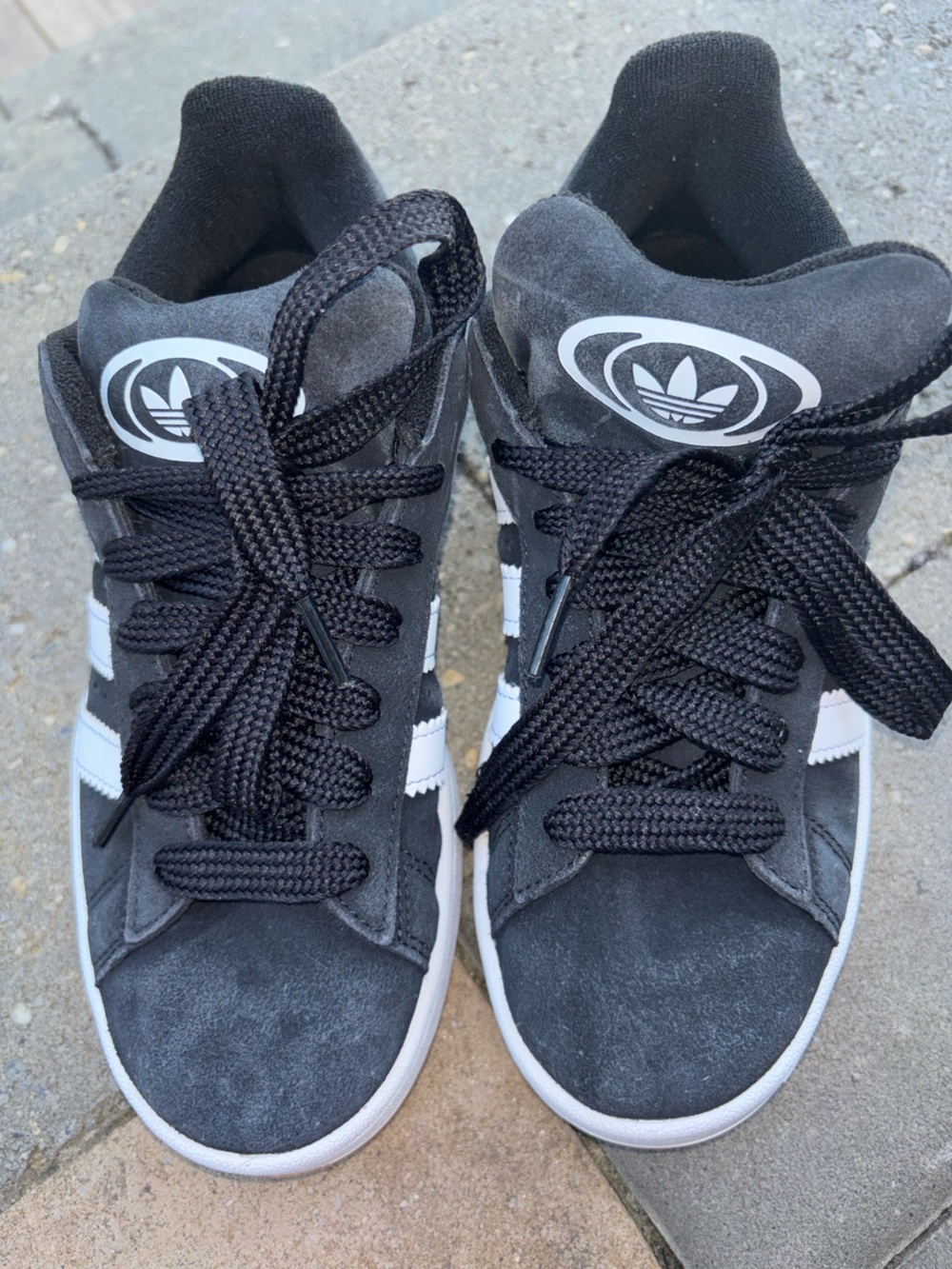 adidas Black and White Suede Athletic Sneakers